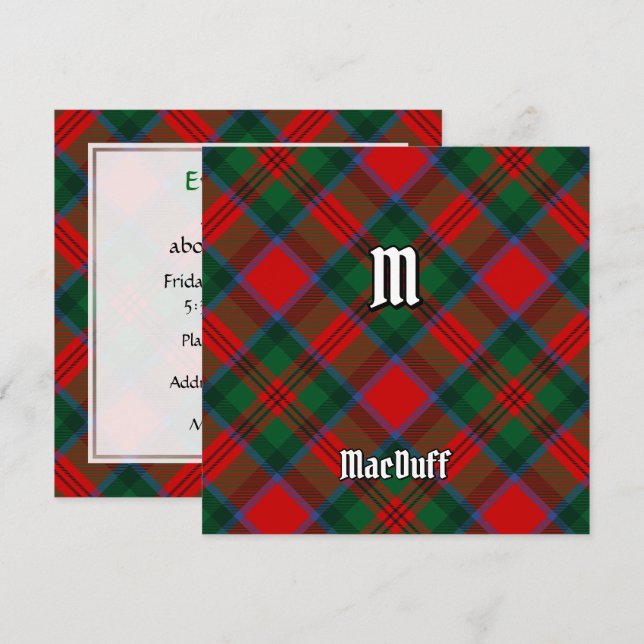 Clan MacDuff Tartan Einladung (Vorne/Hinten)