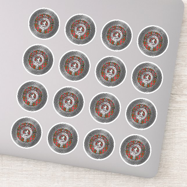 Clan MacDuff Wappen & Tartan Knot Aufkleber (Detail)