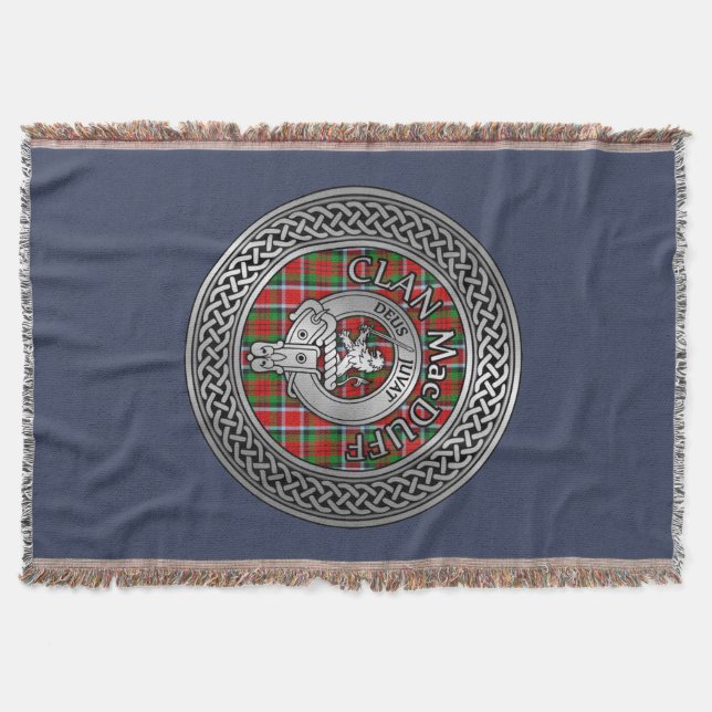 Clan MacDuff Wappen & Tartan Knot Decke (Vorderseite)