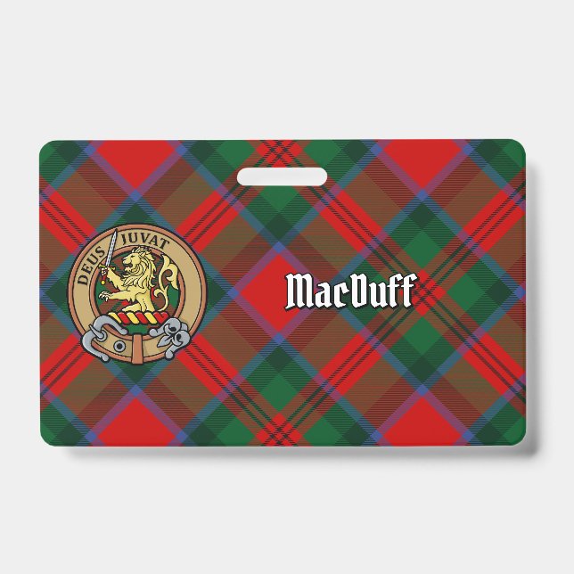 Clan MacDuff Wappen über Tartan Ausweis (Vorderseite)