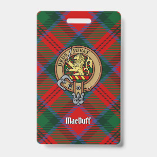 Clan MacDuff-Wappen über Tartan Ausweis