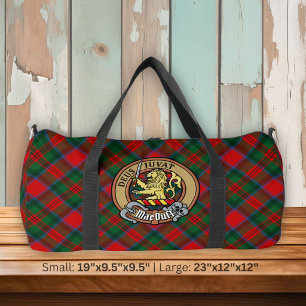 Clan MacDuff-Wappen über Tartan Duffle Bag