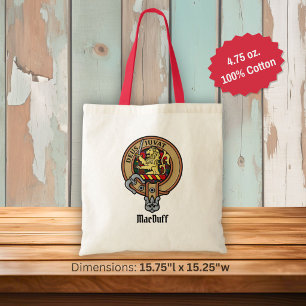 Clan MacDuff-Wappen über Tartan Tragetasche