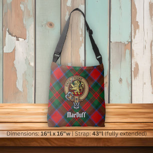 Clan MacDuff Wappen über Tartan Tragetaschen Mit Langen Trägern