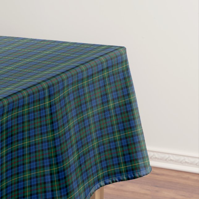 Clan MacEwan Royal Blue und Green Scottish Tartan Tischdecke (Beispiel)