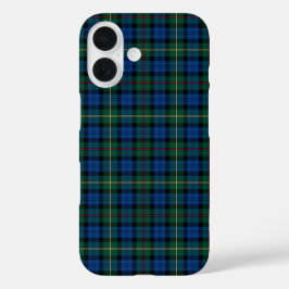 Clan MacEwan Tartan Royal Blue und Green Kariert iPhone 16 Hülle