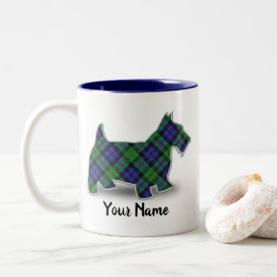 Clan MacEwen Tartan Scottish Terrier Zweifarbige Tasse