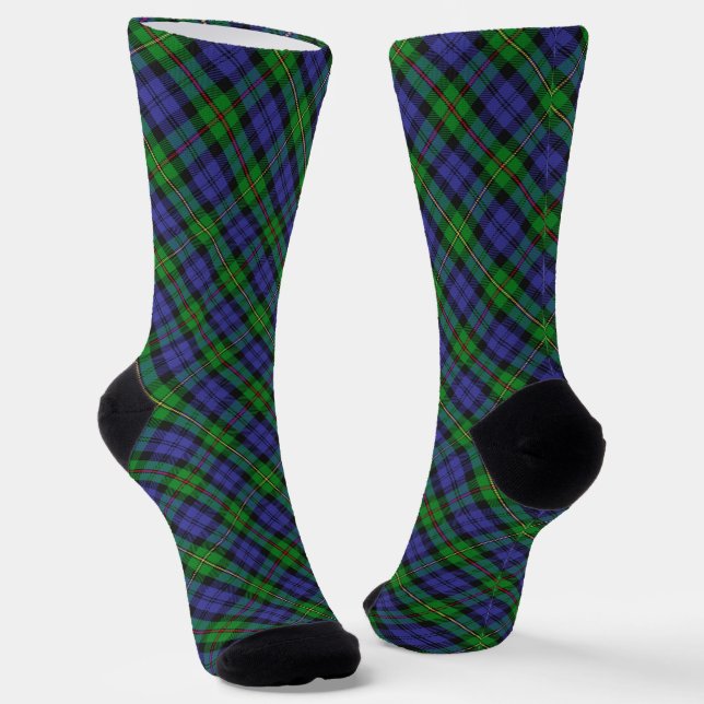 Clan MacEwen Tartan Socken (Gewinkelt)