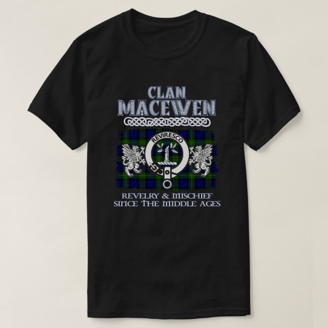 Clan MacEwen Wappen Schottischer Clans Schottische T-Shirt (Design vorne)