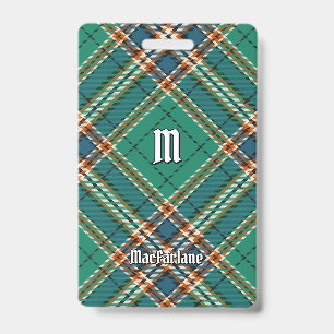 Clan MacFarlane Alter Jagdtartan Ausweis