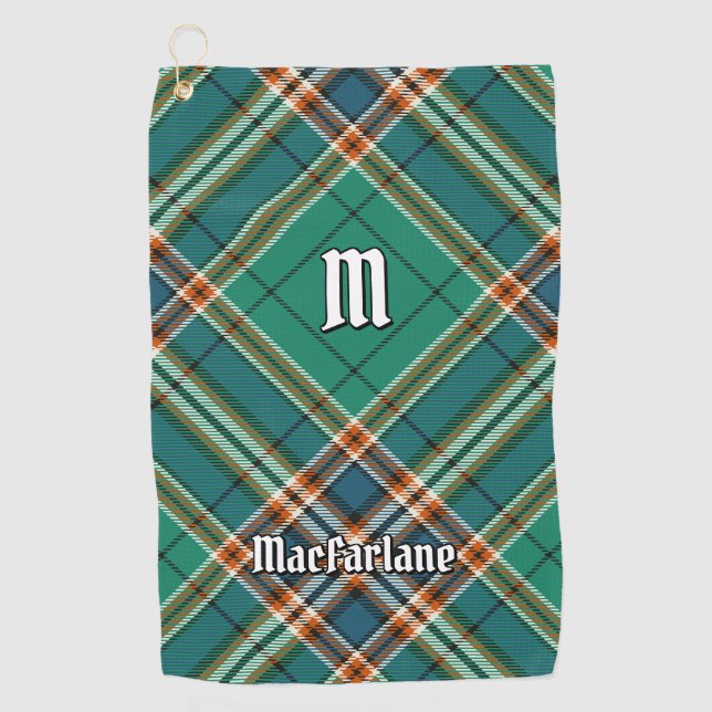 Clan MacFarlane Ancient Hunting Tartan Golfhandtuch (Vorderseite)