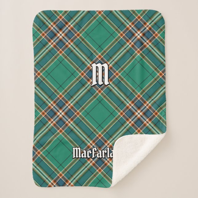 Clan MacFarlane Ancient Hunting Tartan Sherpadecke (Vorderseite)