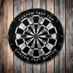 Clan MacFarlane Black and White Tartan Dartscheibe<br><div class="desc">Clan MacFarlane traditioneller schwarz-weißer Tartan mit modernen Farben. Nahtloses Muster. Zwei benutzerdefinierte Textbereiche auf dem äußeren Ring.</div>