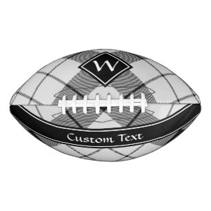 Clan MacFarlane Black and White Tartan Football