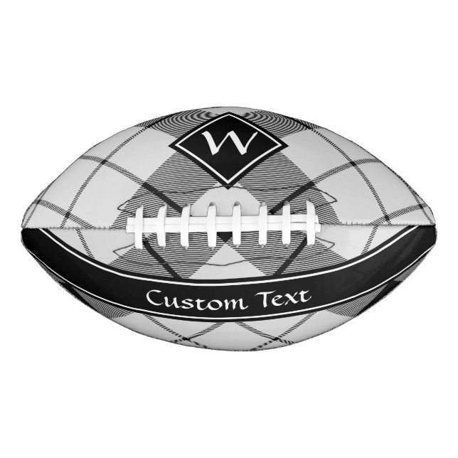Clan MacFarlane Black and White Tartan Football (Vorderseite)