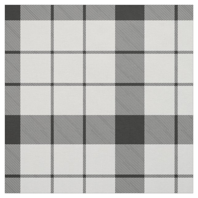 Clan MacFarlane Black and White Tartan Stoff (Muster)
