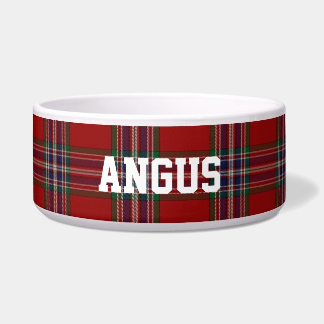 Clan MacFarlane Custom Tartan Kariert Pet Bowl Napf (Vorderseite)
