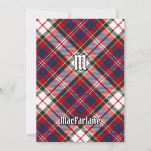 Clan MacFarlane Dress Tartan Einladung