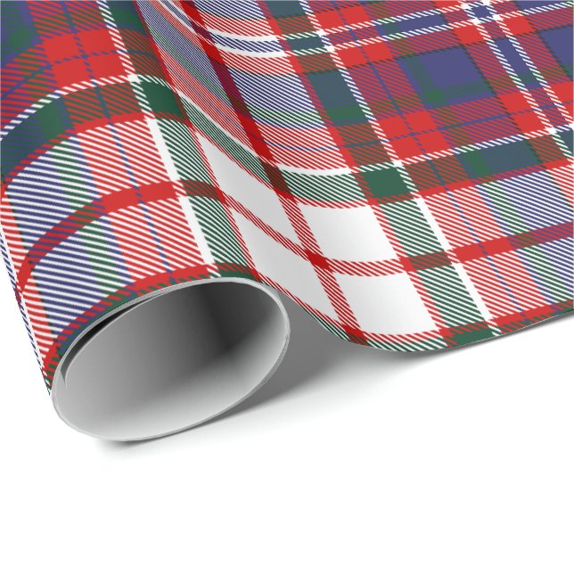 Clan MacFarlane Dress Tartan Geschenkpapier (Rolleneckpunkt)