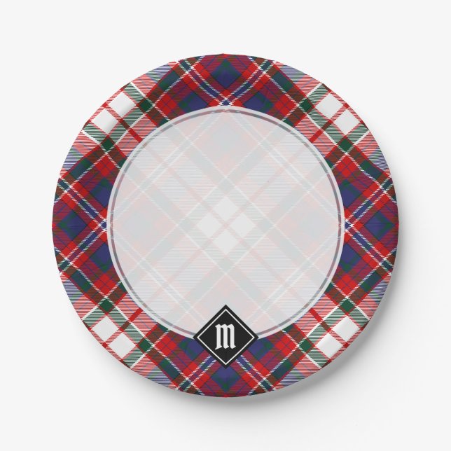 Clan MacFarlane Dress Tartan Pappteller (Vorderseite)