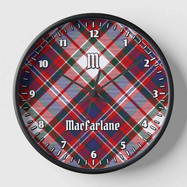 Clan MacFarlane Dress Tartan Uhr (Vorderseite)