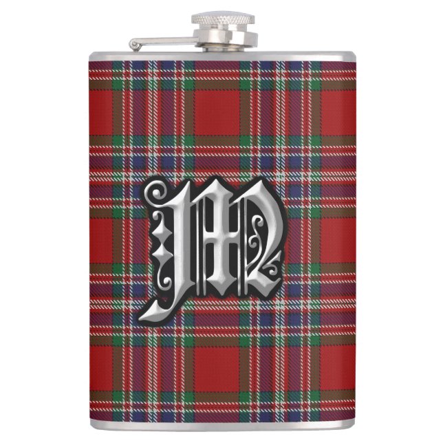 Clan MacFarlane McFarland Tartan-Flasche Flachmann (Vorderseite)