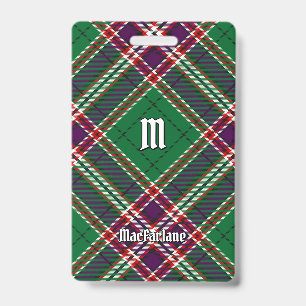 Clan MacFarlane Modern Hunting Tartan Ausweis