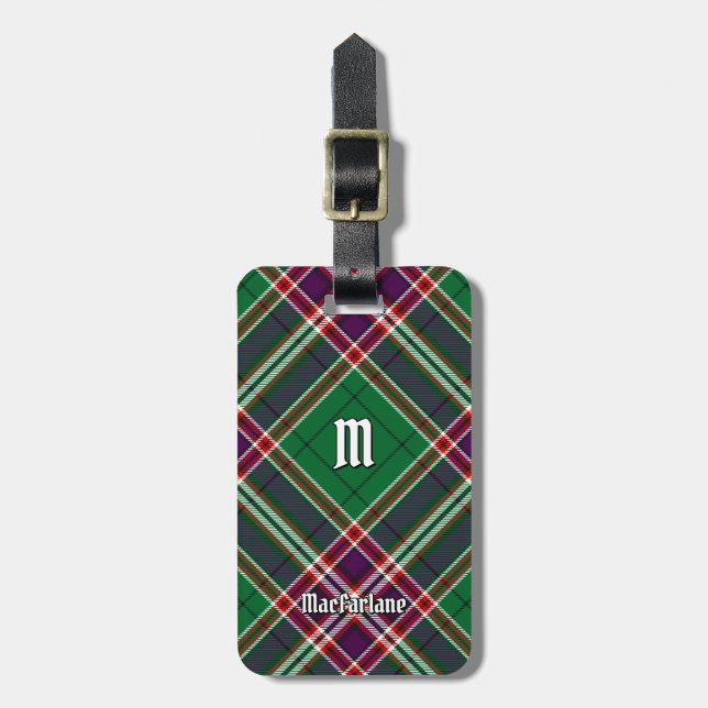Clan MacFarlane Modern Hunting Tartan Gepäckanhänger (Vorderseite vertikal)