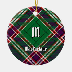 Clan MacFarlane Modern Hunting Tartan Keramik Ornament