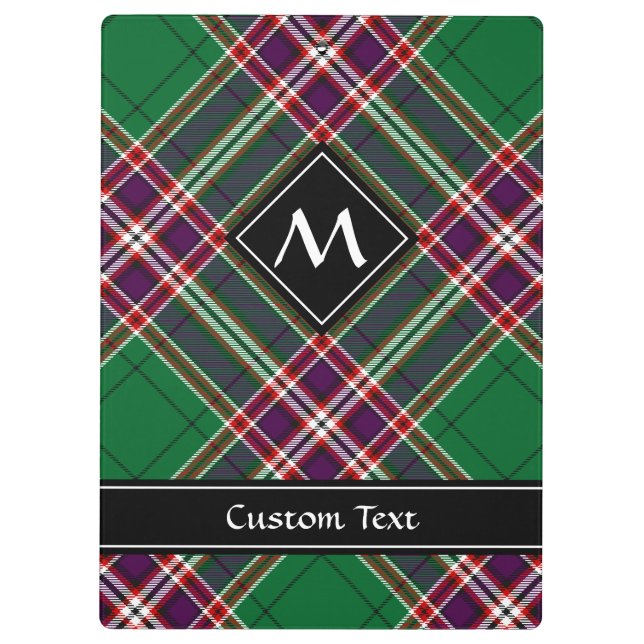 Clan MacFarlane Modern Hunting Tartan Klemmbrett (Rückseite)