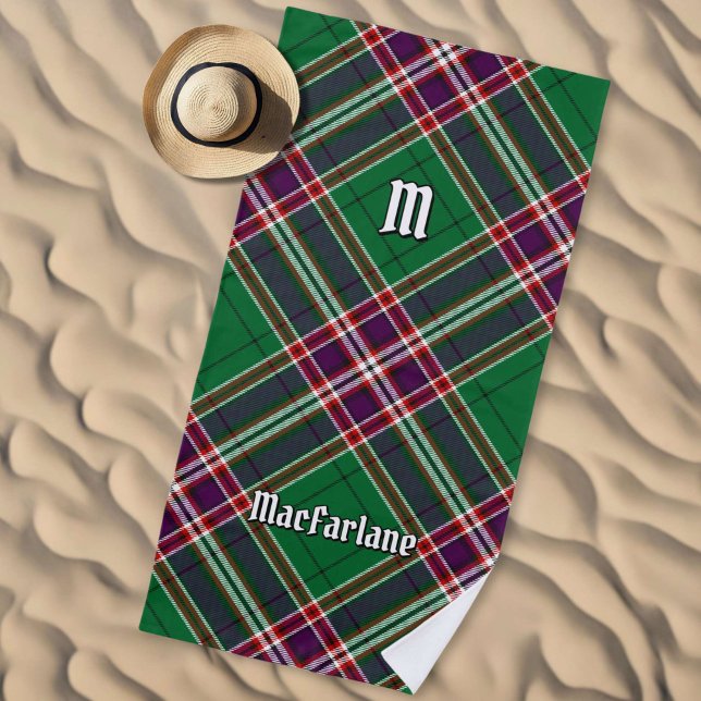 Clan MacFarlane Modern Hunting Tartan Strandtuch (Von Creator hochgeladen)