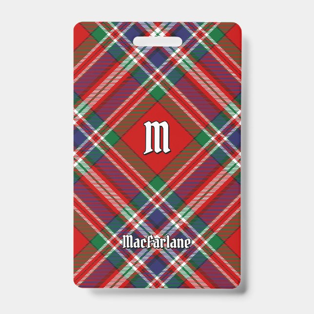 Clan MacFarlane Red Tartan Ausweis (Vorderseite)