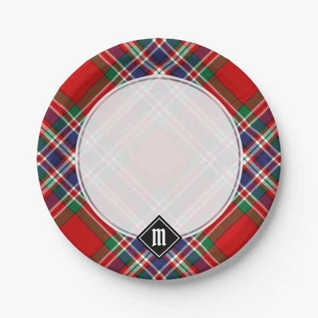 Clan MacFarlane Red Tartan Pappteller (Vorderseite)