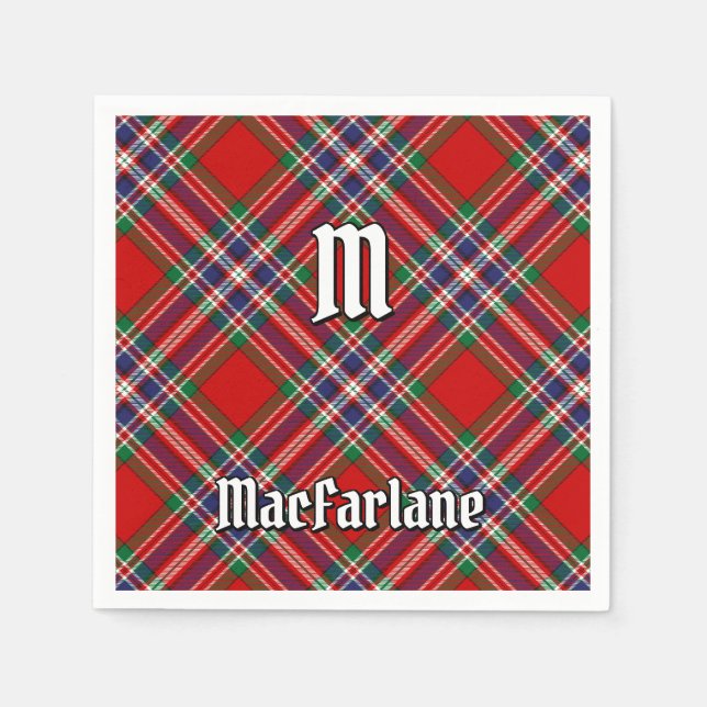 Clan MacFarlane Red Tartan Serviette (Vorderseite)