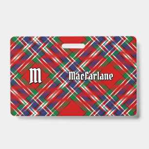 Clan MacFarlane Roter Tartan Ausweis
