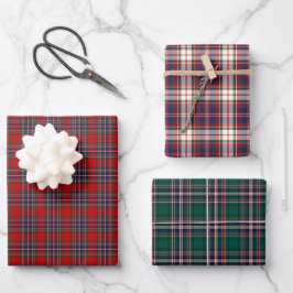 Clan MacFarlane Tartan Variationen Geschenkpapier Set