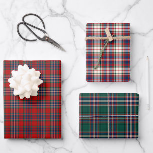 Clan MacFarlane Tartan Variationen Geschenkpapier Set