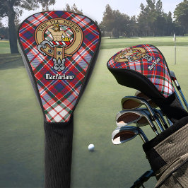 Clan MacFarlane Wappen über Dress Tartan Golf Headcover