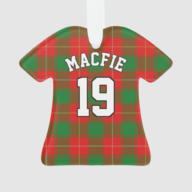 Clan MacFie Tartan Christmas Jersey Ornament (Rückseite)