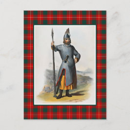 Clan MacFie Vintag Illustration Tartan Frame Postkarte