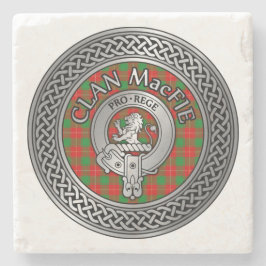 Clan MacFie Wappen & Tartan Knot Steinuntersetzer