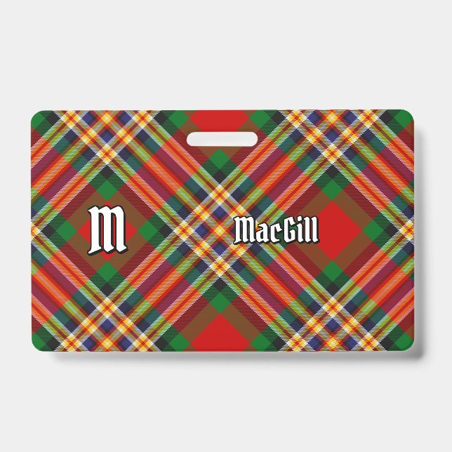 Clan MacGill Tartan Abzeichen Ausweis (Vorderseite)