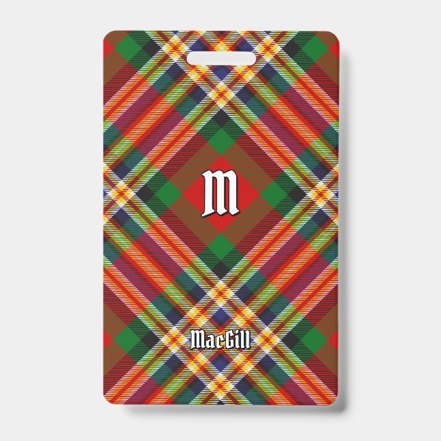 Clan MacGill Tartan Abzeichen Ausweis (Vorderseite)