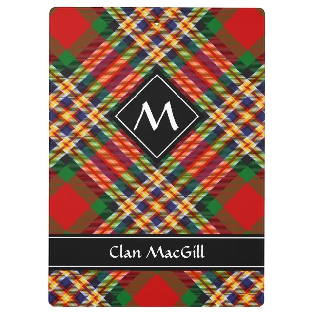 Clan MacGill Tartan Clipboard Klemmbrett (Rückseite)