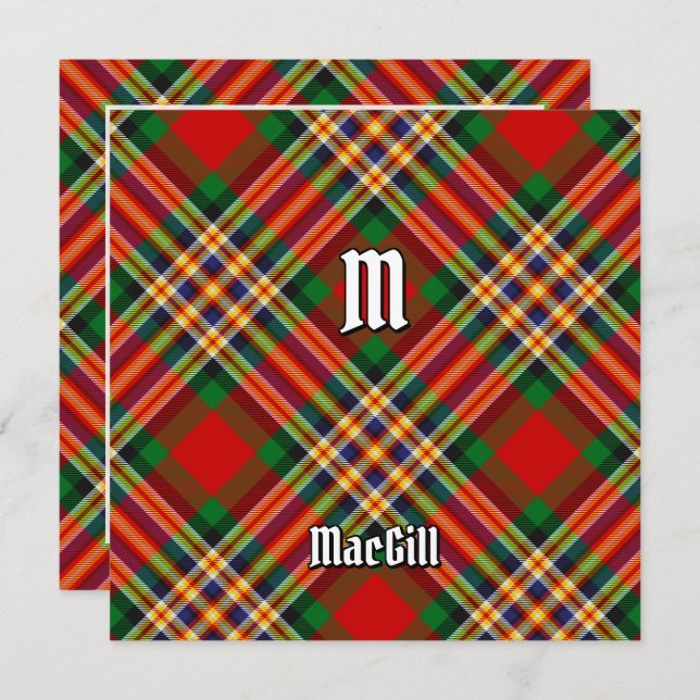 Clan MacGill Tartan Einladung (Vorne/Hinten)