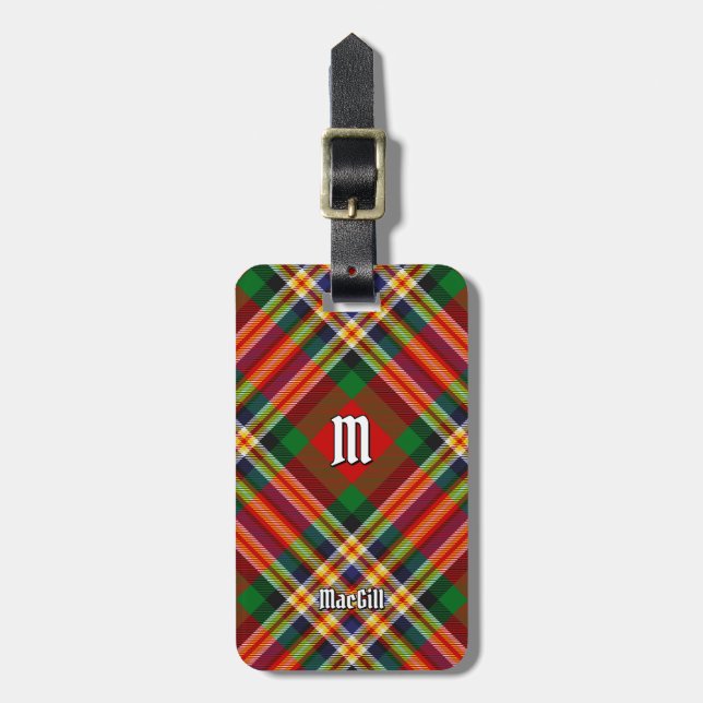 Clan MacGill Tartan Gepäck Tag Gepäckanhänger (Vorderseite vertikal)
