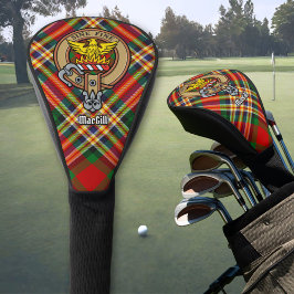 Clan MacGill Wappen über Red Golf Head Cover Headcover