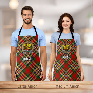 Clan MacGill Wappen über Tartan Schürze