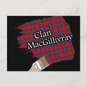 Clan MacGillivray Scottish Tartan Paint Brush Postkarte