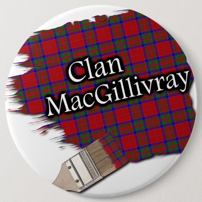 Clan MacGillivray Tartan Paint Brush Button (Vorderseite)